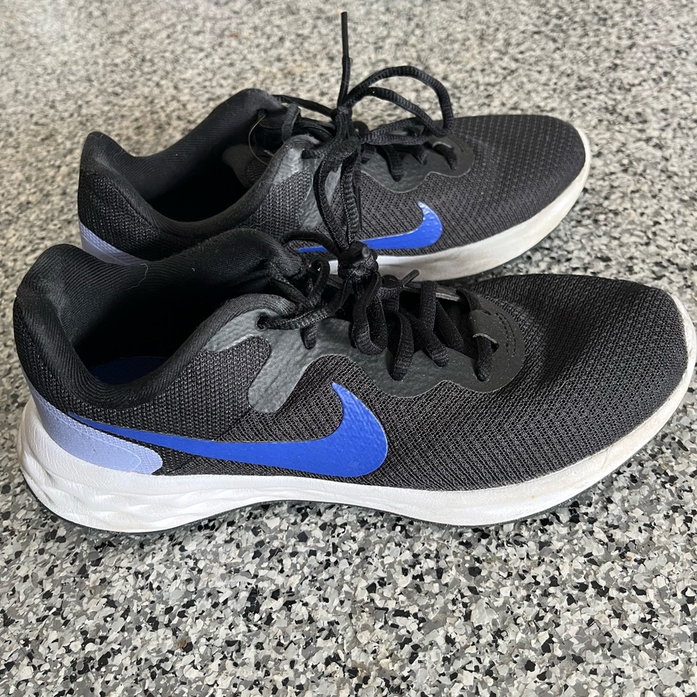 Black and Blue Athletic Sneakers